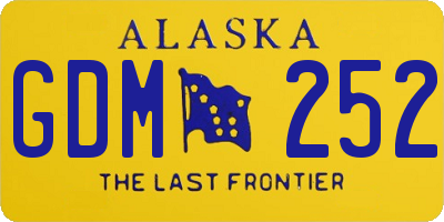 AK license plate GDM252