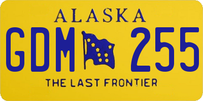 AK license plate GDM255