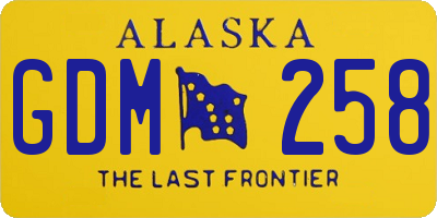 AK license plate GDM258