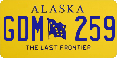 AK license plate GDM259