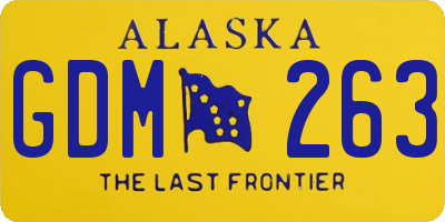 AK license plate GDM263