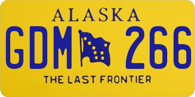 AK license plate GDM266