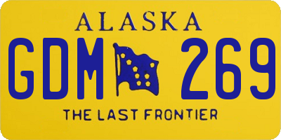 AK license plate GDM269