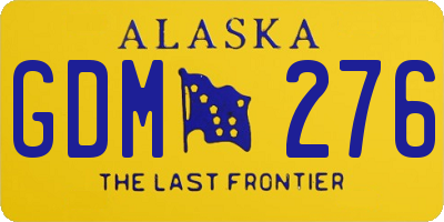 AK license plate GDM276