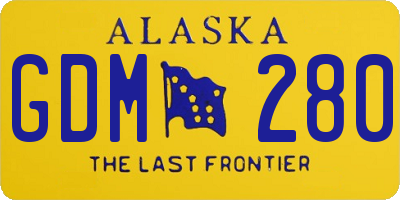 AK license plate GDM280