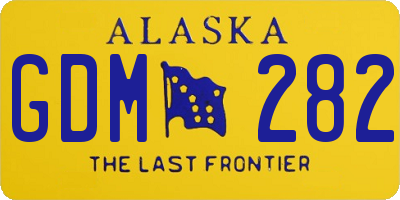 AK license plate GDM282