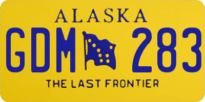 AK license plate GDM283