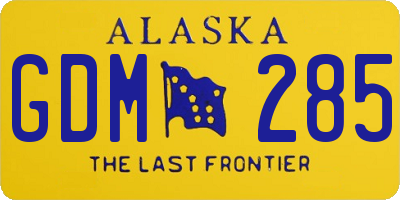 AK license plate GDM285