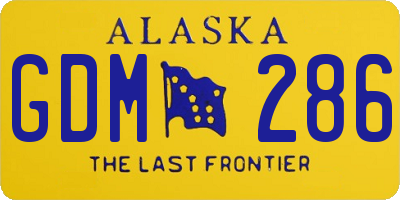 AK license plate GDM286