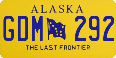 AK license plate GDM292