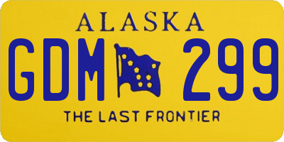 AK license plate GDM299
