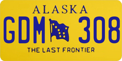 AK license plate GDM308