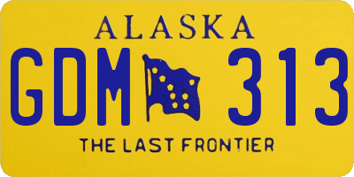 AK license plate GDM313