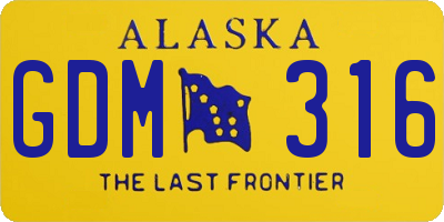 AK license plate GDM316