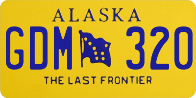 AK license plate GDM320