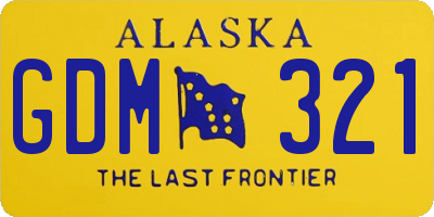 AK license plate GDM321