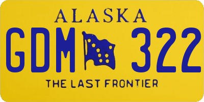 AK license plate GDM322