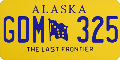 AK license plate GDM325