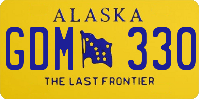 AK license plate GDM330
