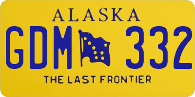 AK license plate GDM332