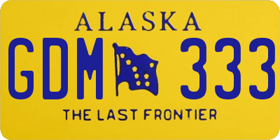 AK license plate GDM333