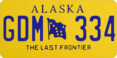 AK license plate GDM334