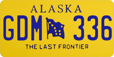 AK license plate GDM336