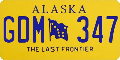 AK license plate GDM347