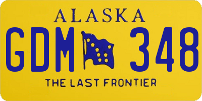 AK license plate GDM348