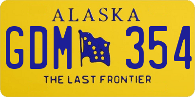 AK license plate GDM354