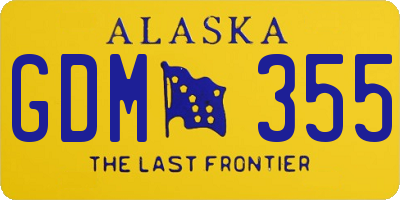 AK license plate GDM355