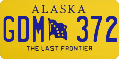 AK license plate GDM372
