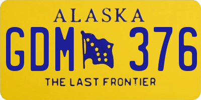 AK license plate GDM376