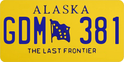 AK license plate GDM381