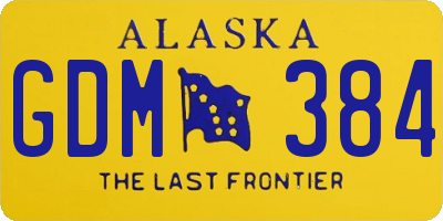 AK license plate GDM384