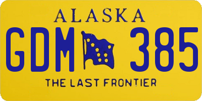AK license plate GDM385