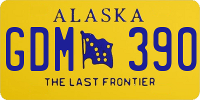 AK license plate GDM390