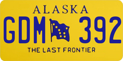 AK license plate GDM392