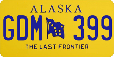AK license plate GDM399
