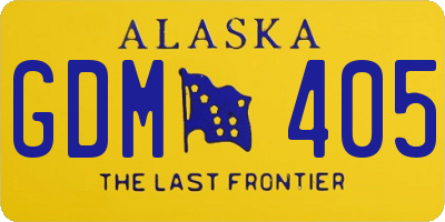 AK license plate GDM405