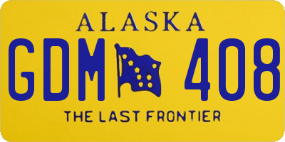 AK license plate GDM408