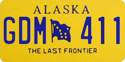 AK license plate GDM411