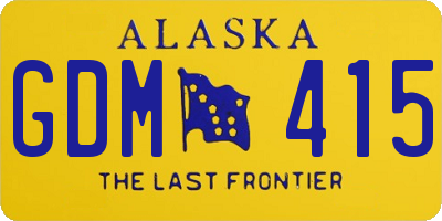 AK license plate GDM415