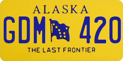 AK license plate GDM420