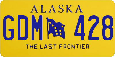 AK license plate GDM428