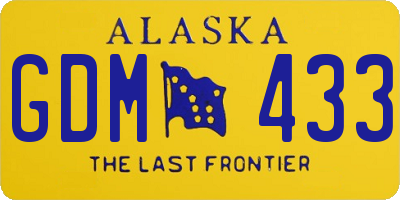 AK license plate GDM433