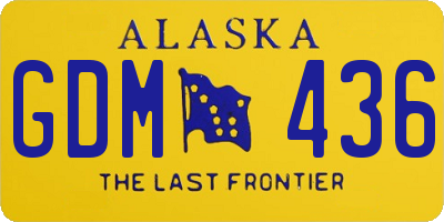 AK license plate GDM436