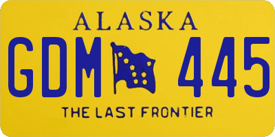 AK license plate GDM445
