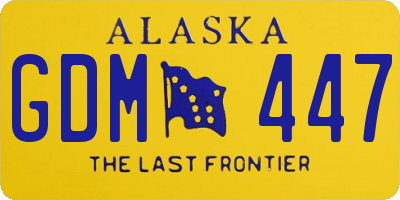 AK license plate GDM447