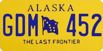 AK license plate GDM452